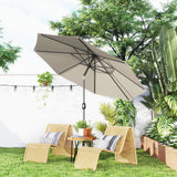 Polyester Tilting Parasol Umbrella 295cm Diameter - Velmora