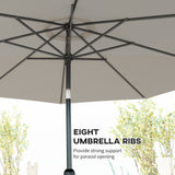 Polyester Tilting Parasol Umbrella 295cm Diameter - Velmora