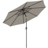 Polyester Tilting Parasol Umbrella 295cm Diameter - Velmora