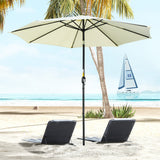 Polyester Tilting Parasol Umbrella 295cm Diameter - Velmora