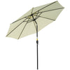 Polyester Tilting Parasol Umbrella 295cm Diameter - Velmora