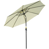 Polyester Tilting Parasol Umbrella 295cm Diameter - Velmora