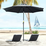 Polyester Tilting Parasol Umbrella 295cm Diameter - Velmora