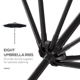 Polyester Tilting Parasol Umbrella 295cm Diameter - Velmora