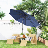Polyester Tilting Parasol Umbrella 295cm Diameter - Velmora