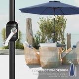 Polyester Tilting Parasol Umbrella 295cm Diameter - Velmora
