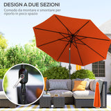 Polyester Tilting Parasol Umbrella 295cm Diameter - Velmora