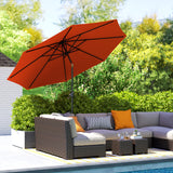 Polyester Tilting Parasol Umbrella 295cm Diameter - Velmora