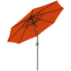 Polyester Tilting Parasol Umbrella 295cm Diameter - Velmora