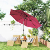 Polyester Tilting Parasol Umbrella 295cm Diameter - Velmora