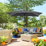 Polyester Tilting Parasol Umbrella 295cm Width x 195cm Depth - Velmora