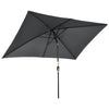 Polyester Tilting Parasol Umbrella 295cm Width x 195cm Depth - Velmora