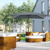 Polyester Tilting Parasol Umbrella 295cm Width x 195cm Depth - Velmora
