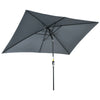 Polyester Tilting Parasol Umbrella 295cm Width x 195cm Depth - Velmora