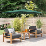 Polyester Tilting Parasol Umbrella 295cm Width x 195cm Depth - Velmora