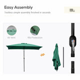 Polyester Tilting Parasol Umbrella 295cm Width x 195cm Depth - Velmora