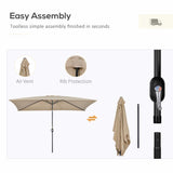 Polyester Tilting Parasol Umbrella 295cm Width x 195cm Depth - Velmora