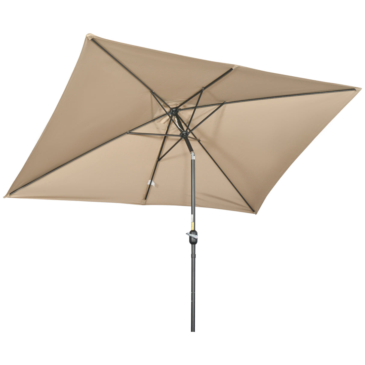 Polyester Tilting Parasol Umbrella 295cm Width x 195cm Depth - Velmora