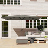 Polyester Tilting Parasol Umbrella 295cm Width x 195cm Depth - Velmora