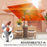 Polyester Tilting Parasol Umbrella 295cm Width x 195cm Depth - Velmora