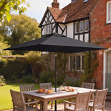Polyester Tilting Parasol Umbrella 300cm Width x 200cm Depth - Velmora