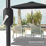Polyester Tilting Parasol Umbrella 300cm Width x 200cm Depth - Velmora