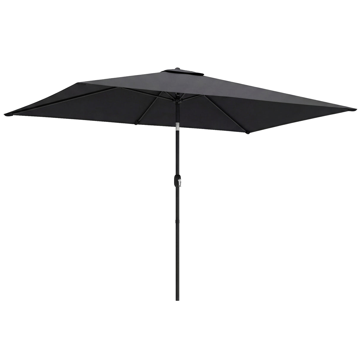 Polyester Tilting Parasol Umbrella 300cm Width x 200cm Depth - Velmora