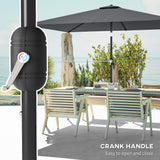 Polyester Tilting Parasol Umbrella 300cm Width x 200cm Depth - Velmora