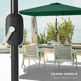 Polyester Tilting Parasol Umbrella 300cm Width x 200cm Depth - Velmora