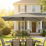 Polyester Tilting Parasol Umbrella 300cm Width x 200cm Depth - Velmora