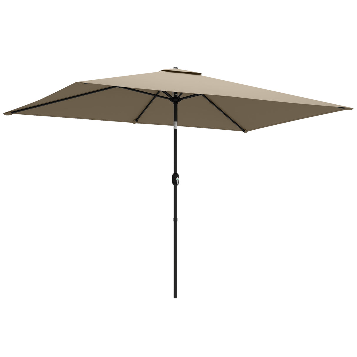 Polyester Tilting Parasol Umbrella 300cm Width x 200cm Depth - Velmora