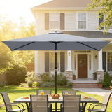 Polyester Tilting Parasol Umbrella 300cm Width x 200cm Depth - Velmora