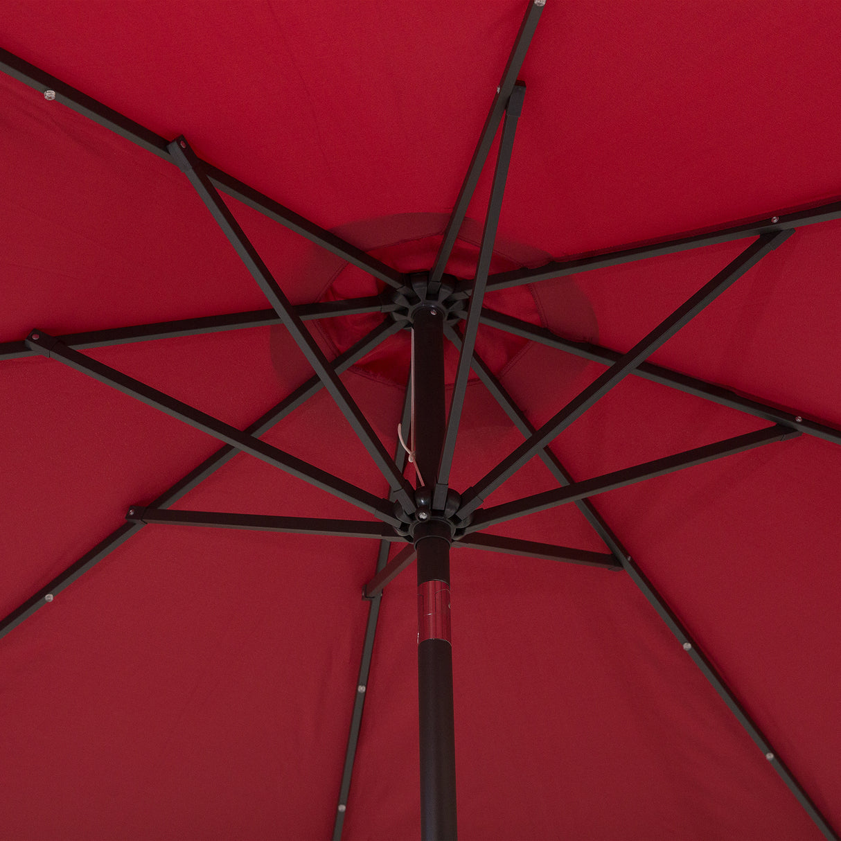 Polyester Tilting Parasol Umbrella With 24 LED Light 268cm Diameter - Velmora