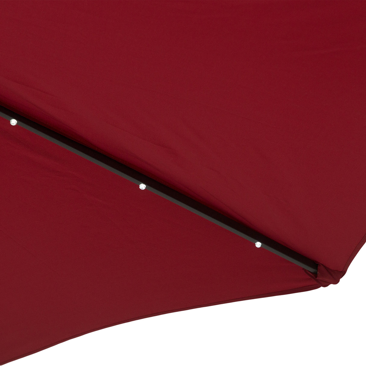 Polyester Tilting Parasol Umbrella With 24 LED Light 268cm Diameter - Velmora