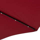 Polyester Tilting Parasol Umbrella With 24 LED Light 268cm Diameter - Velmora