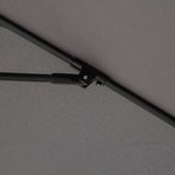 Polyester Tilting Parasol Umbrella With Glass Fibre Ribs 265cm Diameter - Velmora