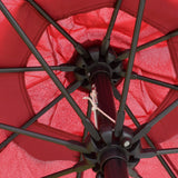 Polyester Tilting Parasol Umbrella With Glass Fibre Ribs 265cm Diameter - Velmora