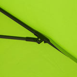 Polyester Tilting Parasol Umbrella With Glass Fibre Ribs 265cm Diameter - Velmora