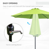 Polyester Tilting Parasol Umbrella With Glass Fibre Ribs 265cm Diameter - Velmora