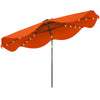 Polyester Tilting Parasol Umbrella With LED Solar Light 292cm Diameter - Velmora