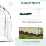 Polyethylene Garden Greenhouse 250cm Length - Velmora