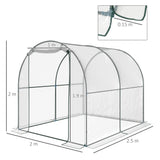 Polyethylene Garden Greenhouse 250cm Length - Velmora