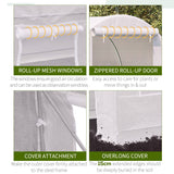 Polyethylene Garden Greenhouse 250cm Length - Velmora