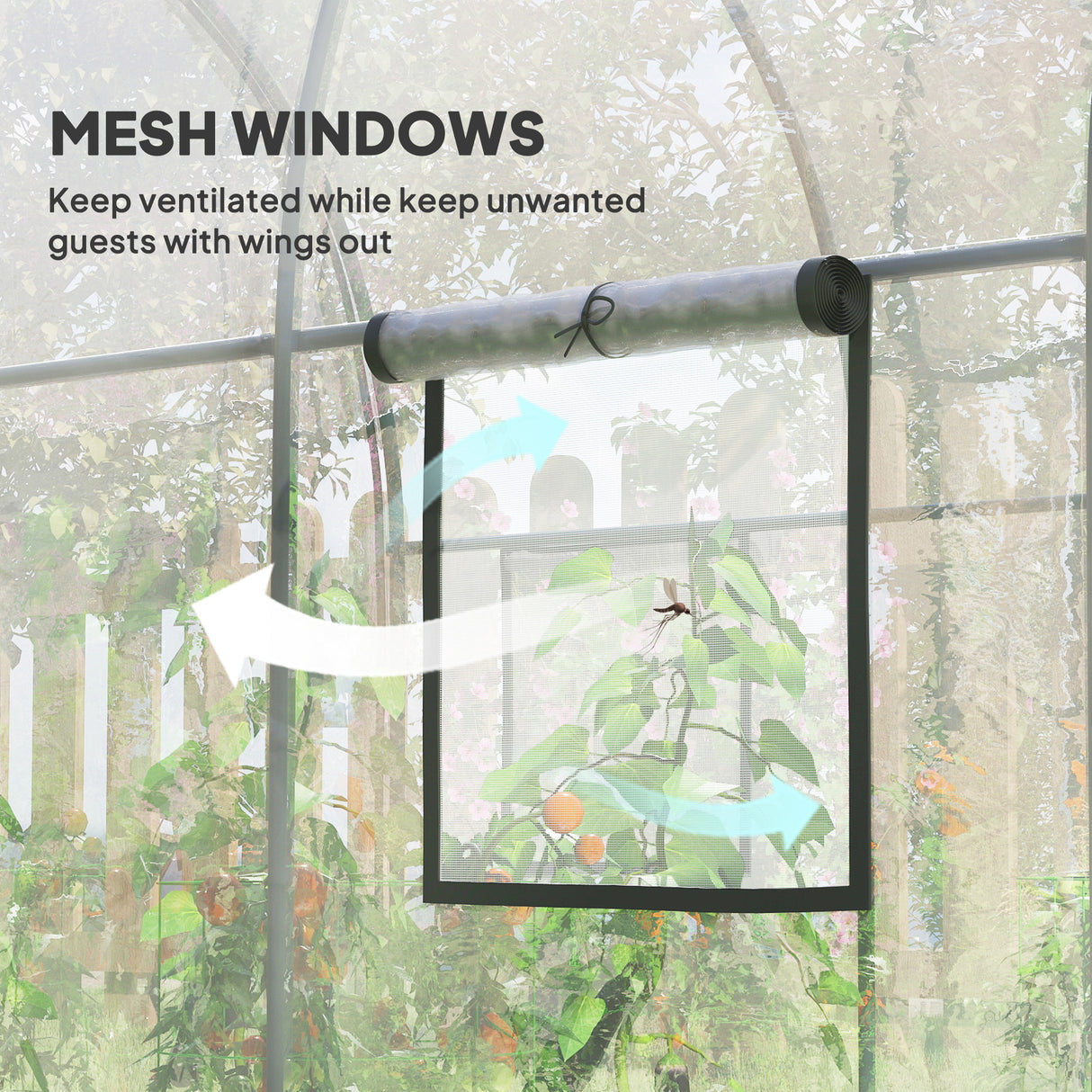 Polyethylene Garden Greenhouse 300cm Length - Velmora