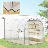 Polyethylene Garden Greenhouse 300cm Length - Velmora