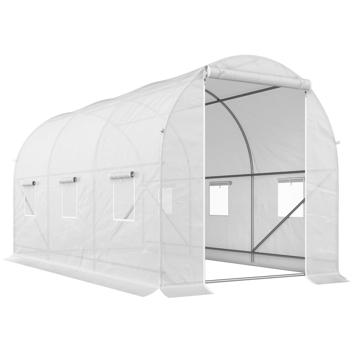 Polyethylene Garden Greenhouse 350cm Length - Velmora