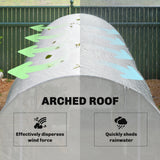 Polyethylene Garden Greenhouse 350cm Length - Velmora