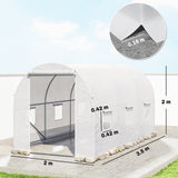 Polyethylene Garden Greenhouse 350cm Length - Velmora