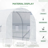 Polyethylene Garden Greenhouse 445cm Length - Velmora