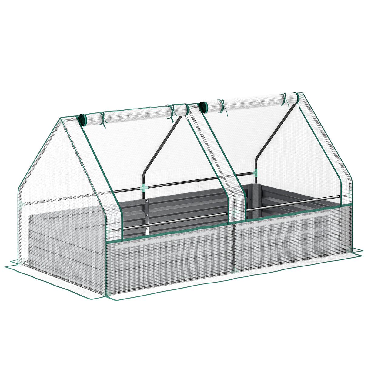 Polyethylene Outdoor Garden Planter Box 185cm Wide - Velmora